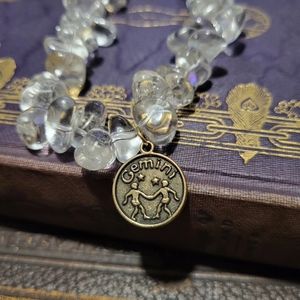 Gemini beaded necklace